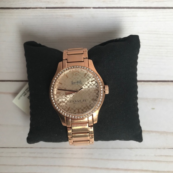 Coach Womens Watch Maddy Rose Gold With Crystal - Picture 8 of 10